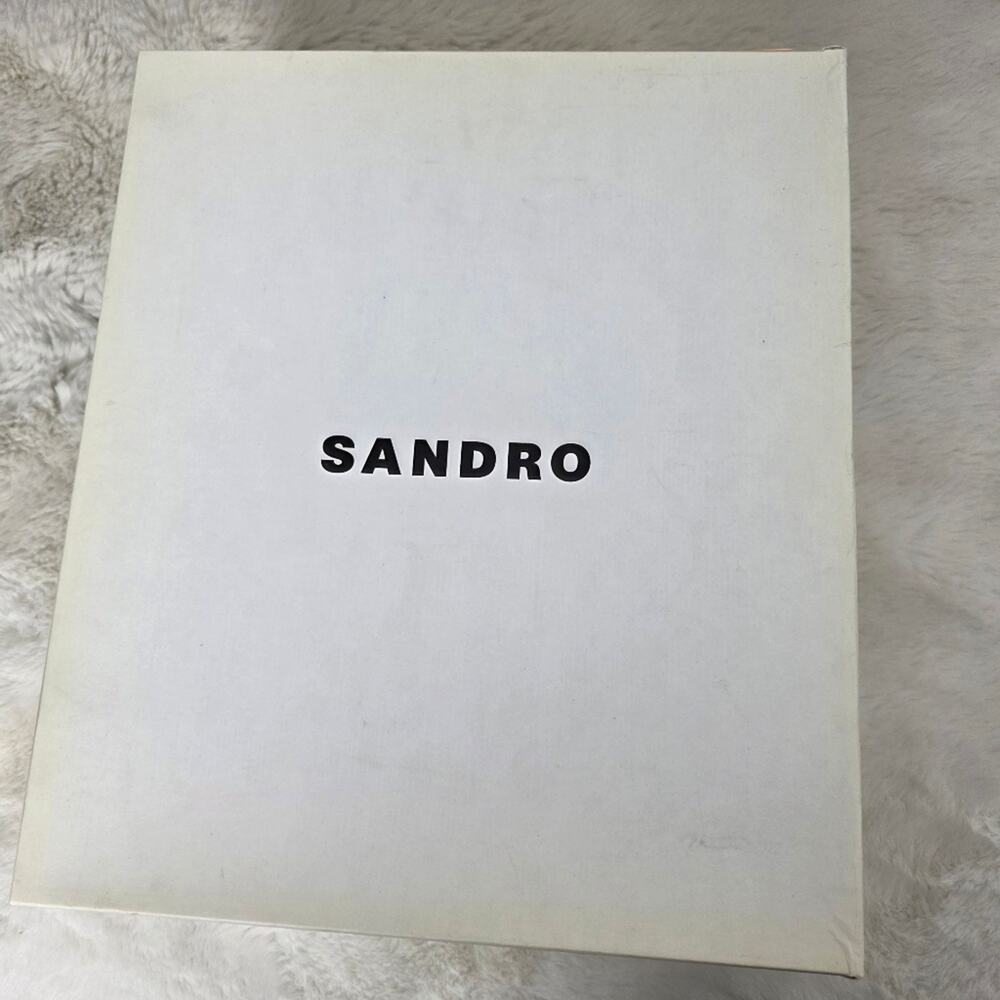 NEW Sandro Paris Black Leather Chelsea Boots Chunky Lug Sole Square Toe EU 37 - Picture 16 of 16